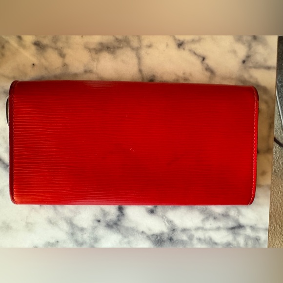 Louis Vuitton Epi Portefeuille Sarah Coquelicot M60723 Wallet Long Women's Red - Picture 2 of 6